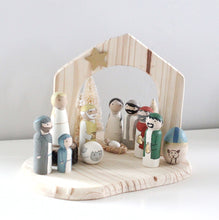 Load image into Gallery viewer, stable backdrop crèche piece *Preorder*